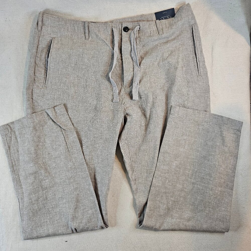 Perry Ellis Men's Drawstring Linen Pants - Size 38/32